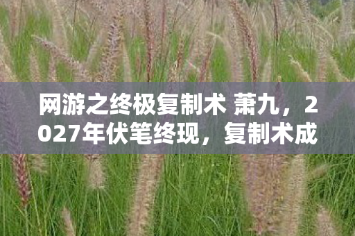网游之终极复制术 萧九，2027年伏笔终现，复制术成绝响，鼻子一酸忆往昔