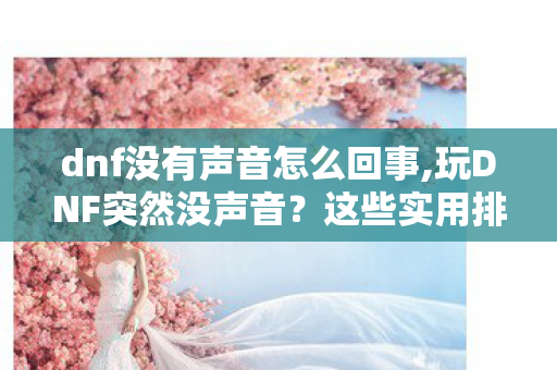 dnf没有声音怎么回事,玩DNF突然没声音？这些实用排查技巧帮你快速找回熟悉的BGM