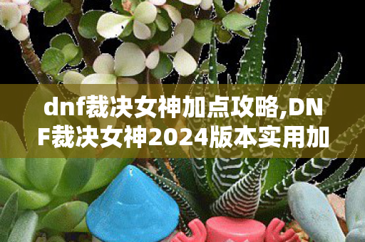 dnf裁决女神加点攻略,DNF裁决女神2024版本实用加点指南，适配多场景输出拉满