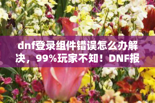 dnf登录组件错误怎么办解决，99%玩家不知！DNF报错竟藏着逆天隐藏机制？真相颠覆认知！