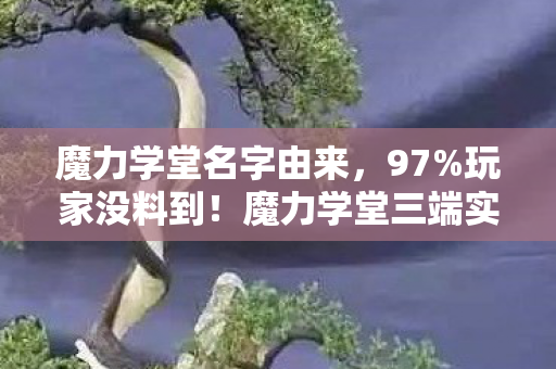 魔力学堂名字由来，97%玩家没料到！魔力学堂三端实测，手机搓屏竟比主机手柄还丝滑？