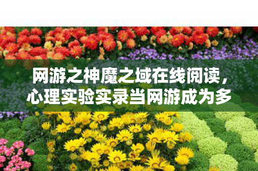 网游之神魔之域在线阅读，心理实验实录当网游成为多巴胺手术刀，沉迷背后的细思极恐陷阱