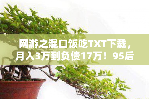 网游之混口饭吃TXT下载,月入3万到负债17万!95后玩家亲述,网游代练这碗饭,到底有多烫嘴? 网游之混口饭吃TXT下载,月入3万到负债17万!95后玩家亲述,网游代练这碗饭,到底有多烫嘴?