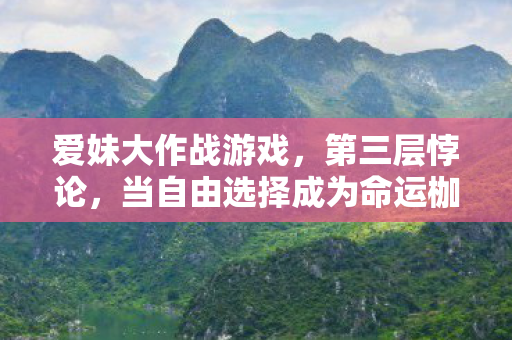 爱妹大作战游戏，第三层悖论，当自由选择成为命运枷锁的终极解药