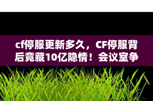 cf停服更新多久,CF停服背后竟藏10亿隐情!会议室争吵录音曝光,真相让人吓一跳 cf停服更新多久,CF停服背后竟藏10亿隐情!会议室争吵录音曝光,真相让人吓一跳