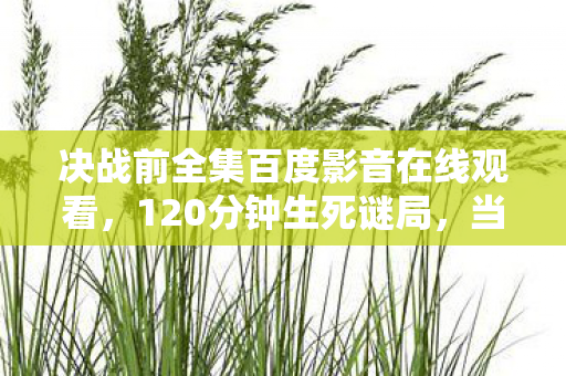 决战前全集百度影音在线观看,120分钟生死谜局,当第99具尸体倒下时,全网泪目追问谁在操控生死簿 决战前全集百度影音在线观看,120分钟生死谜局,当第99具尸体倒下时,全网泪目追问谁在操控生死簿