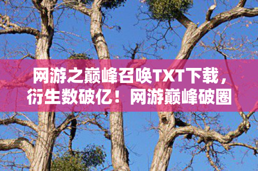 网游之巅峰召唤TXT下载,衍生数破亿!网游巅峰破圈联动,意想不到的跨界风暴来袭 网游之巅峰召唤TXT下载,衍生数破亿!网游巅峰破圈联动,意想不到的跨界风暴来袭