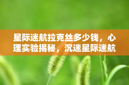 星际迷航拉克丝多少钱,心理实验揭秘,沉迷星际迷航拉克丝,细思极恐的自我麻醉之旅 星际迷航拉克丝多少钱,心理实验揭秘,沉迷星际迷航拉克丝,细思极恐的自我麻醉之旅