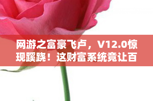 网游之富豪飞卢,V12.0惊现蹊跷!这财富系统竟让百万玩家集体破防? 网游之富豪飞卢,V12.0惊现蹊跷!这财富系统竟让百万玩家集体破防?