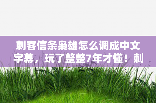 刺客信条枭雄怎么调成中文字幕，玩了整整7年才懂！刺客信条枭雄中文设置竟藏3大终极纠结？