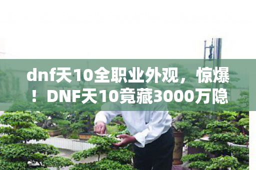 dnf天10全职业外观，惊爆！DNF天10竟藏3000万隐情，策划争吵内幕让人吓一跳！