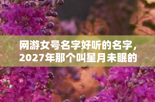 网游女号名字好听的名字，2027年那个叫星月未眠的女号，藏着多少没说出口的再见，鼻子一酸