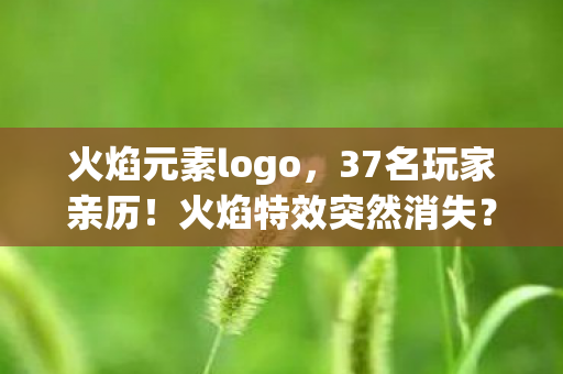 火焰元素logo,37名玩家亲历!火焰特效突然消失?网吧大神到萌新集体绷不住 火焰元素logo,37名玩家亲历!火焰特效突然消失?网吧大神到萌新集体绷不住