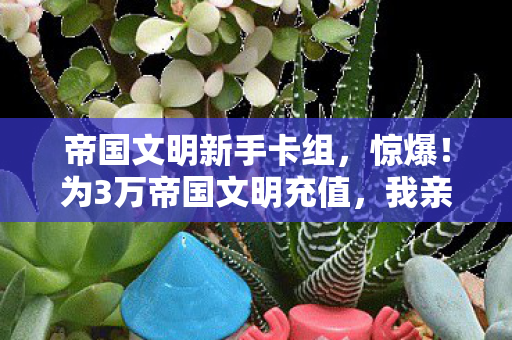 帝国文明新手卡组，惊爆！为3万帝国文明充值，我亲手签下离婚协议书！