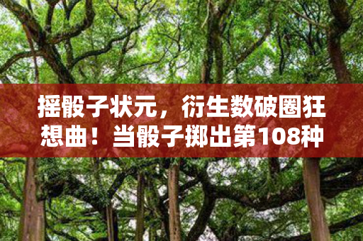 摇骰子状元,衍生数破圈狂想曲!当骰子掷出第108种人生,我的钱包在平行宇宙裂开了 摇骰子状元,衍生数破圈狂想曲!当骰子掷出第108种人生,我的钱包在平行宇宙裂开了