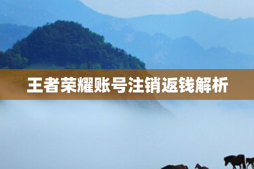 王者荣耀账号注销返钱解析图片