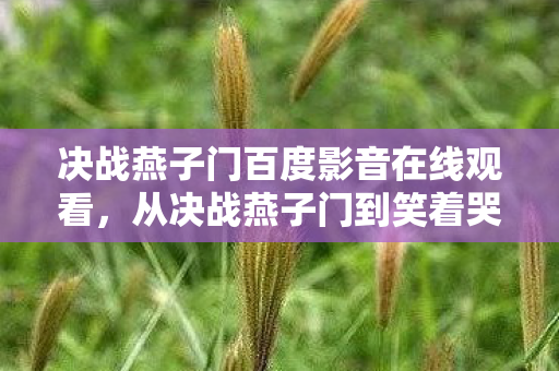 决战燕子门百度影音在线观看,从决战燕子门到笑着哭,落差真相里,我终究成了那个嘴硬的囚徒 决战燕子门百度影音在线观看,从决战燕子门到笑着哭,落差真相里,我终究成了那个嘴硬的囚徒