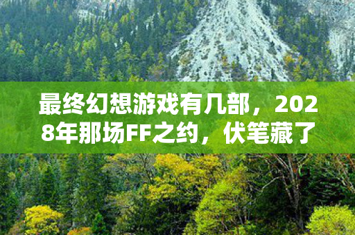 最终幻想游戏有几部,2028年那场FF之约,伏笔藏了十年,如今想起鼻子一酸 最终幻想游戏有几部,2028年那场FF之约,伏笔藏了十年,如今想起鼻子一酸