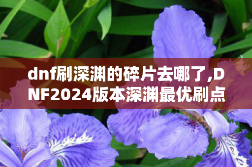 dnf刷深渊的碎片去哪了,DNF2024版本深渊最优刷点指南，不同阶段选图不踩坑