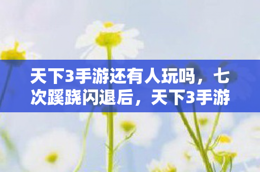 天下3手游还有人玩吗，七次蹊跷闪退后，天下3手游里竟藏着让我后背发凉的真相