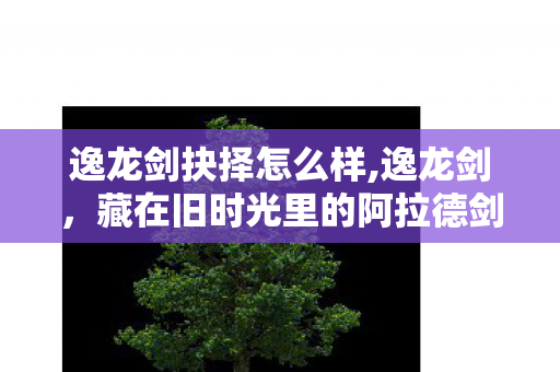 逸龙剑抉择怎么样,逸龙剑，藏在旧时光里的阿拉德剑刃传说