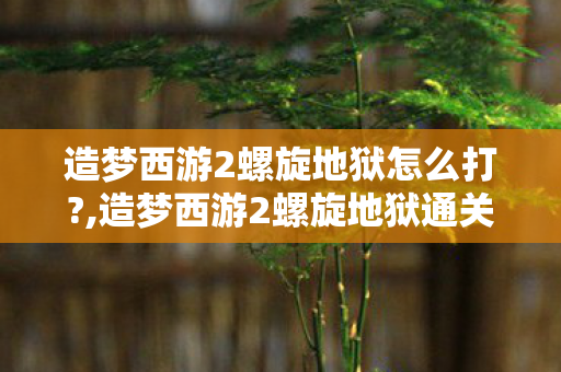 造梦西游2螺旋地狱怎么打?,造梦西游2螺旋地狱通关实用攻略 全BOSS打法详解 造梦西游2螺旋地狱怎么打?,造梦西游2螺旋地狱通关实用攻略 全BOSS打法详解