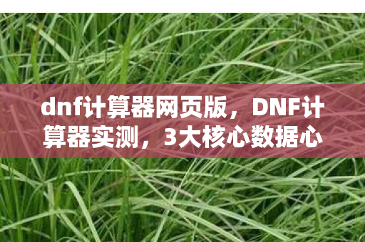 dnf计算器网页版,DNF计算器实测,3大核心数据心得+5大避坑指南,助你战力飙升! dnf计算器网页版,DNF计算器实测,3大核心数据心得+5大避坑指南,助你战力飙升!