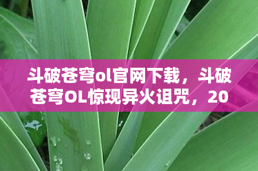 斗破苍穹ol官网下载,斗破苍穹OL惊现异火诅咒,2027年百名玩家离奇失踪,线索竟指向自己? 斗破苍穹ol官网下载,斗破苍穹OL惊现异火诅咒,2027年百名玩家离奇失踪,线索竟指向自己?