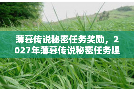 薄暮传说秘密任务奖励，2027年薄暮传说秘密任务埋下的伏笔，如今想起仍鼻子一酸