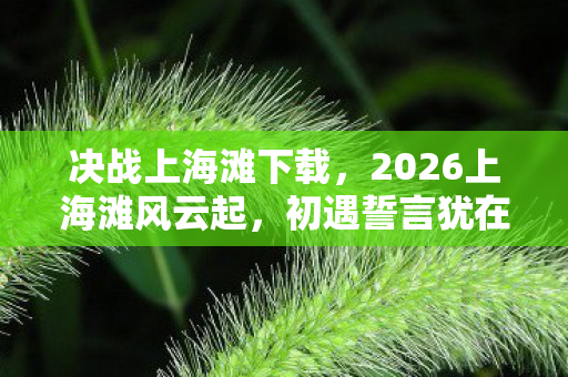 决战上海滩下载，2026上海滩风云起，初遇誓言犹在耳，伏笔成谶鼻一酸