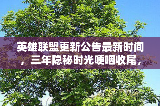 英雄联盟更新公告最新时间，三年隐秘时光哽咽收尾，这次更新后你还会等吗？