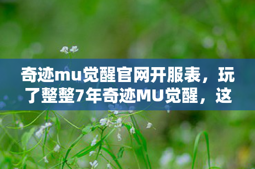 奇迹mu觉醒官网开服表,玩了整整7年奇迹MU觉醒,这3大抉择让我陷入无尽纠结! 奇迹mu觉醒官网开服表,玩了整整7年奇迹MU觉醒,这3大抉择让我陷入无尽纠结!