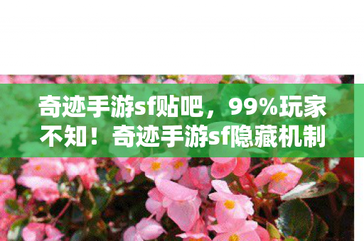 奇迹手游sf贴吧,99%玩家不知!奇迹手游sf隐藏机制曝光,战力飙升竟靠这招? 奇迹手游sf贴吧,99%玩家不知!奇迹手游sf隐藏机制曝光,战力飙升竟靠这招?