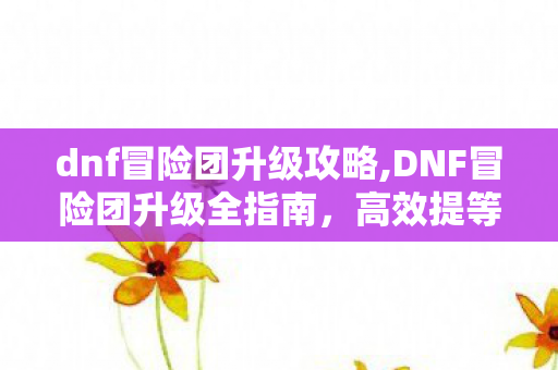 dnf冒险团升级攻略,DNF冒险团升级全指南,高效提等级解锁满额福利 dnf冒险团升级攻略,DNF冒险团升级全指南,高效提等级解锁满额福利