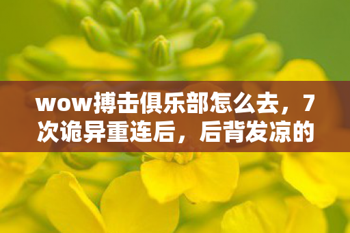 wow搏击俱乐部怎么去,7次诡异重连后,后背发凉的蹊跷真相,搏击俱乐部里藏着谁的眼睛? wow搏击俱乐部怎么去,7次诡异重连后,后背发凉的蹊跷真相,搏击俱乐部里藏着谁的眼睛?