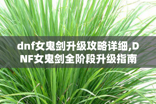 dnf女鬼剑升级攻略详细,DNF女鬼剑全阶段升级指南,少走弯路快速满级实用技巧汇总 dnf女鬼剑升级攻略详细,DNF女鬼剑全阶段升级指南,少走弯路快速满级实用技巧汇总