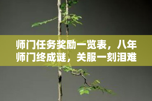 师门任务奖励一览表,八年师门终成谜,关服一刻泪难抑 师门任务奖励一览表,八年师门终成谜,关服一刻泪难抑