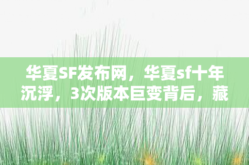 华夏SF发布网,华夏sf十年沉浮,3次版本巨变背后,藏着多少老玩家不敢说的秘密? 华夏SF发布网,华夏sf十年沉浮,3次版本巨变背后,藏着多少老玩家不敢说的秘密?