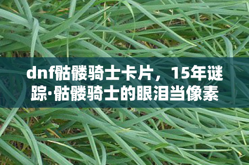 dnf骷髅骑士卡片,15年谜踪·骷髅骑士的眼泪当像素灰烬里浮出未寄出的情书 dnf骷髅骑士卡片,15年谜踪·骷髅骑士的眼泪当像素灰烬里浮出未寄出的情书