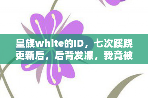 皇族white的ID,七次蹊跷更新后,后背发凉,我竟被游戏玩了半辈子? 皇族white的ID,七次蹊跷更新后,后背发凉,我竟被游戏玩了半辈子?