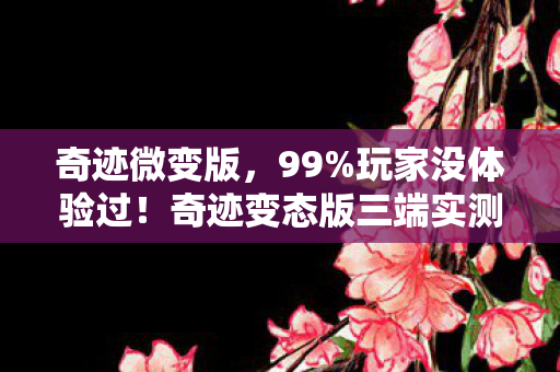 奇迹微变版,99%玩家没体验过!奇迹变态版三端实测,手感差距竟超300%? 奇迹微变版,99%玩家没体验过!奇迹变态版三端实测,手感差距竟超300%?