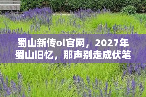 蜀山新传ol官网，2027年蜀山旧忆，那声别走成伏笔，鼻子一酸终成殇