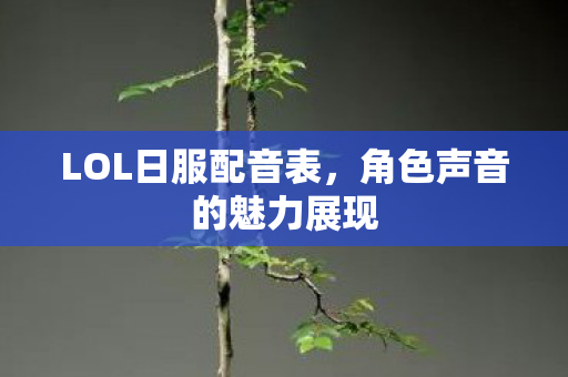 角色声音的魅力展现图片