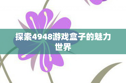 探索4948游戏盒子的魅力世界图片