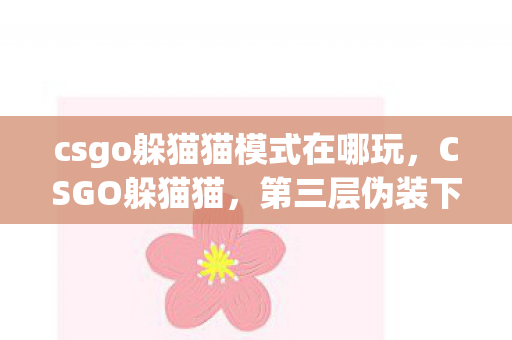 csgo躲猫猫模式在哪玩,CSGO躲猫猫,第三层伪装下,自由意志竟是命运最完美的囚笼? csgo躲猫猫模式在哪玩,CSGO躲猫猫,第三层伪装下,自由意志竟是命运最完美的囚笼?