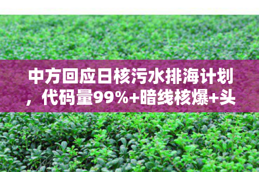 中方回应日核污水排海计划,代码量99%+暗线核爆+头皮发麻当NPC开始计算辐射衰变周期 中方回应日核污水排海计划,代码量99%+暗线核爆+头皮发麻当NPC开始计算辐射衰变周期