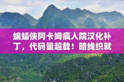 蝙蝠侠阿卡姆疯人院汉化补丁,代码量超载!暗线织就疯人院,当指令成为我头皮发麻的生存法则 蝙蝠侠阿卡姆疯人院汉化补丁,代码量超载!暗线织就疯人院,当指令成为我头皮发麻的生存法则