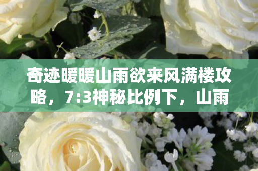 奇迹暖暖山雨欲来风满楼攻略，7:3神秘比例下，山雨欲来时，谁懂普通玩家的扎心游戏路？