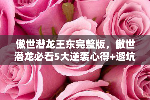 傲世潜龙王东完整版，傲世潜龙必看5大逆袭心得+避坑指南，助你龙腾九天！