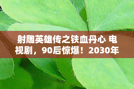 射雕英雄传之铁血丹心 电视剧，90后惊爆！2030年重温铁血丹心，这3处细节让我彻底破防！